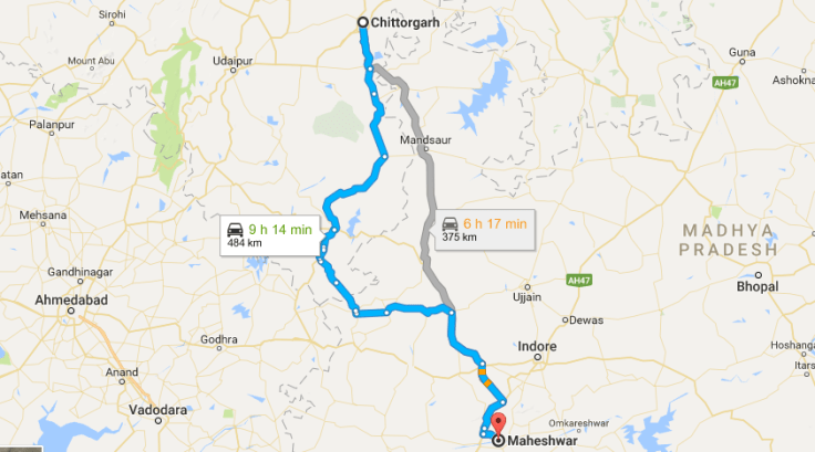 Chittogarh to Maheshwar