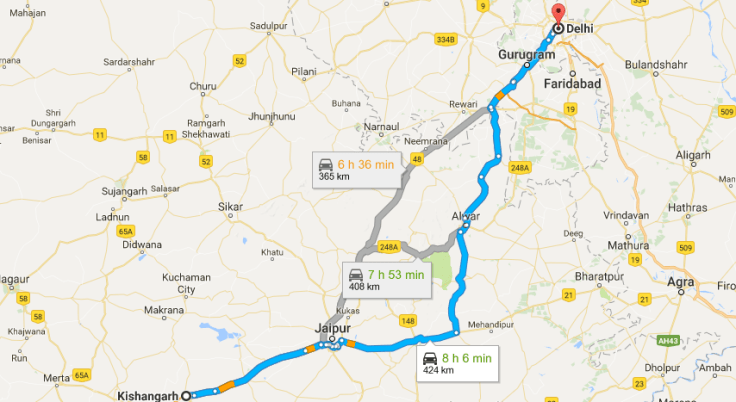 kishangarh to Delhi