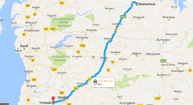 Maheshwar to Trimbak