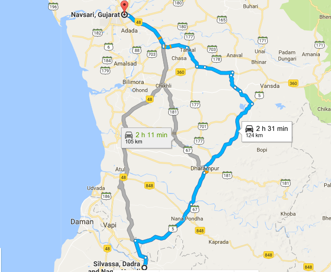 Silvassa to Navsari
